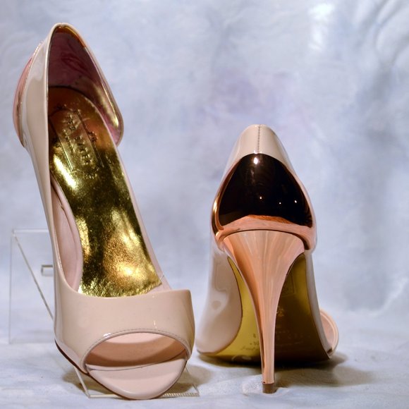 Ted Baker Nude Peep Toe Heels - Picture 8 of 8